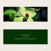 Ladybug Sur Dogwood Flower Nature Mini Signet (Devant & derrière)