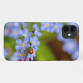 Ladybug sur For-get-me-not coque iphone (Dos (Horizontal))