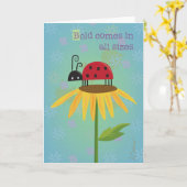 Ladybug sur la carte de voeux Fleur Jaune (Fleur jaune)