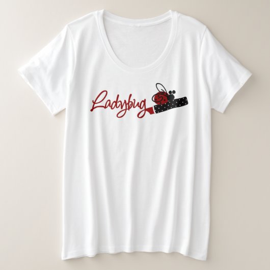 Ladybug - T-shirt de base plus taille féminine (Design devant)