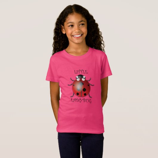 Ladybug - T-Shirt de jersey fin pour filles (Devant entier)