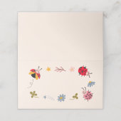 LadyBug Theme Party Voedsellabel (Buitenkant ongevouwen)