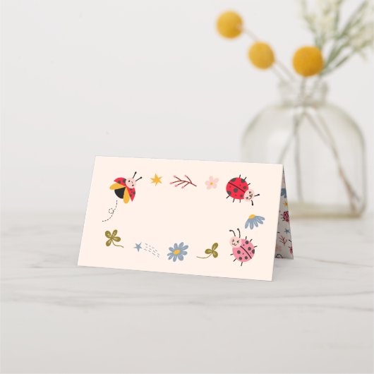 LadyBug Theme Party Voedsellabel (Voorkant)