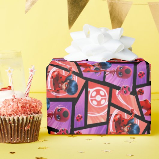 Ladybug & Tikki Patroon Cadeaupapier (Verjaardagsfeest)