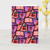 Ladybug & Tikki Patroon Kaart (Gele Bloem)