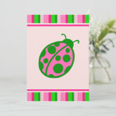 Ladybug uitnodigingen (Staand voorkant)