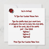 Ladybug Uitnodigingen Gepersonaliseerde Red Ladybu (Achterkant)