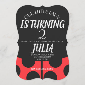 Ladybug-uitnodigingen Kaart