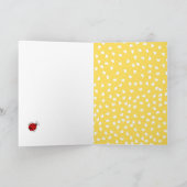 Ladybug ukraine personnalisée nom carte d'annivers (Intérieur)