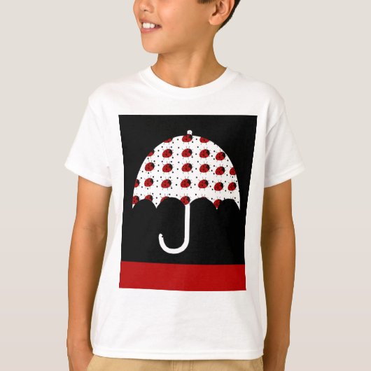 Ladybug Umbrella Design T-shirt (Voorkant)