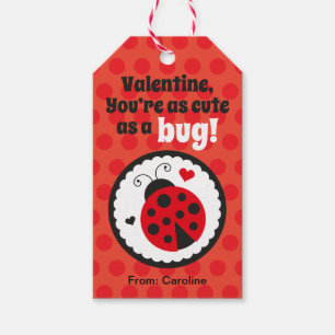 Ladybug Valentijn Gift Label voor kinderen Cadeaulabel