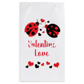 Ladybug Valentijn Love Gift Bag Klein Cadeauzakje (Achterkant)