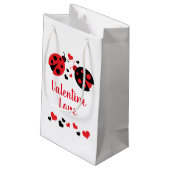 Ladybug Valentijn Love Gift Bag Klein Cadeauzakje (Achterkant Gekanteld)