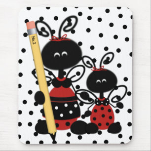 Ladybug van de leraar met potloodMuismat Muismat