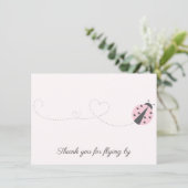 Ladybug Verjaardag Dank je kaart (Staand voorkant)