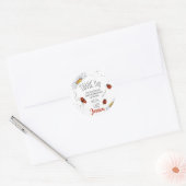 Ladybug Verjaardagsfeest dank u Ronde Sticker (Envelop)