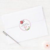 Ladybug Verjaardagsgunst Sticker (Envelop)