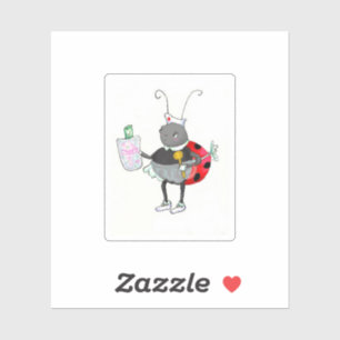 Ladybug Verpleegster Sticker