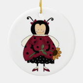 Ladybug-versiering Keramisch Ornament (Achterkant)