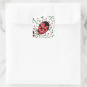 Ladybug Vierkante Sticker (Tas)