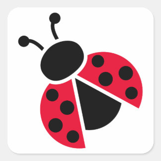 Ladybug Vierkante Sticker