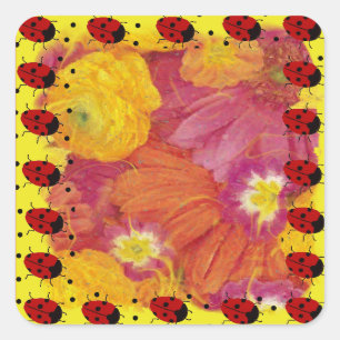 Ladybug Vierkante Sticker