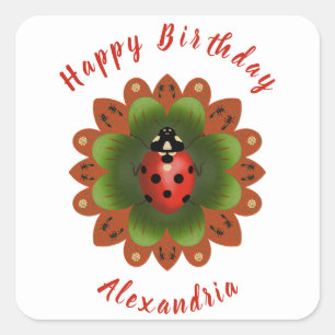 Ladybug Vierkante Sticker