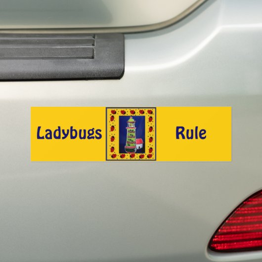 Ladybug-vuurtoren Bumpersticker (Op auto)