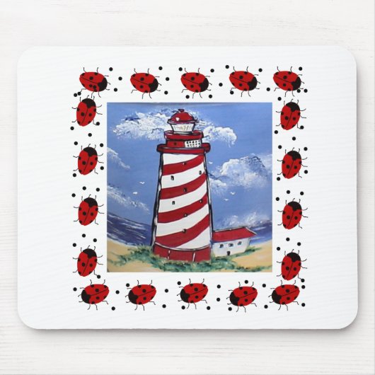 Ladybug-vuurtoren Muismat (Voorkant)