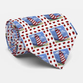 Ladybug-vuurtoren Stropdas (Opgerold)
