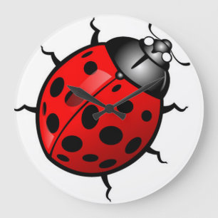 Ladybug Wall Clock Grote Klok