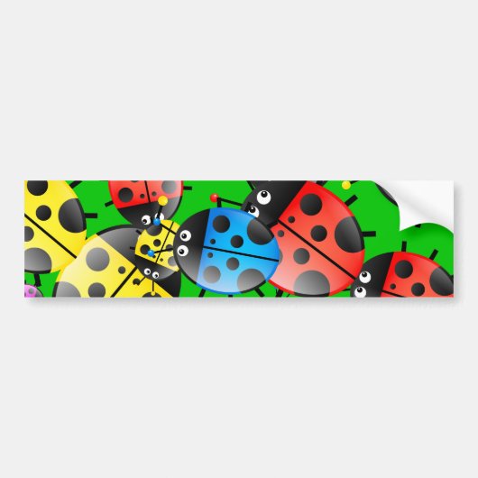 Ladybug Wallpaper Bumpersticker (Voorkant)