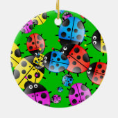 Ladybug Wallpaper Keramisch Ornament (Achterkant)