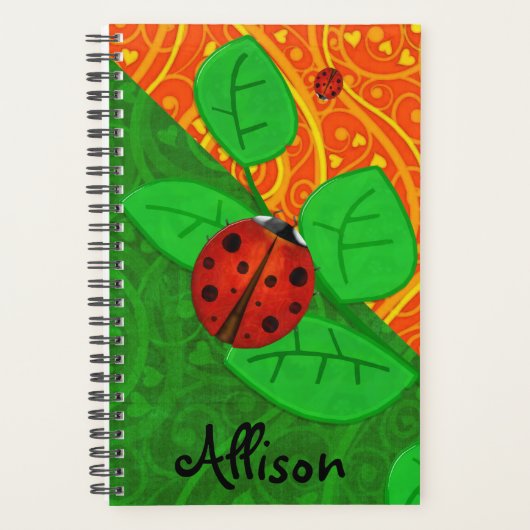 Ladybug Whimsey 3D Folk Art AJOUTER VOTRE NOM (Devant)