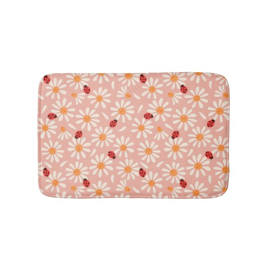 Ladybugs and Daisies Bath Mat (Voorkant)
