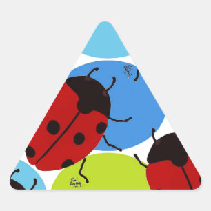 LADYBUGS DRIEHOEK STICKER