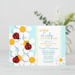 Ladybugs en Daisies Baby Shower-uitvindingen Kaart