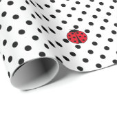 Ladybugs- en polkadots cadeaupapier (Rol Hoek)