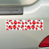 ladybugs geluk bumpersticker (Op auto)