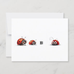 Ladybugs Gezegde Hi Briefkaart