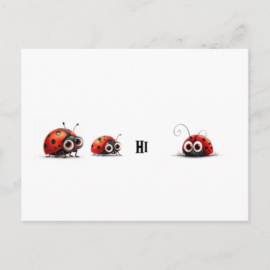 Ladybugs Gezegde Hi Briefkaart (Voorkant)