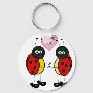 Ladybugs houden handen in elkaar sleutelhanger