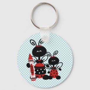 Ladybugs met het Sleutelhanger van de leraar Kleur