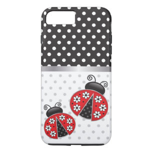 Ladybugs met polkadots 	iPhone 8 plus / 7 plus hoesje