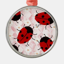 LADYBUGS METALEN ORNAMENT
