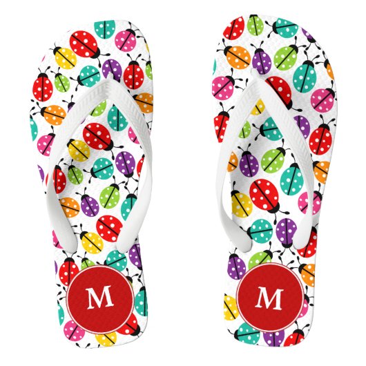 Ladybugs Monogrammed-Teenslippers Teenslippers (Voetbed)