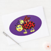 Ladybugs Ovale Sticker (Envelop)