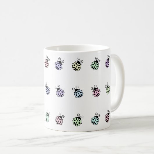 Ladybugs pastel Multicolor Mok (Voorkant rechts)