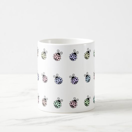 Ladybugs Pastel Multicolor Mug (Centre)