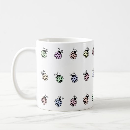 Ladybugs Pastel Multicolor Mug (Gauche)